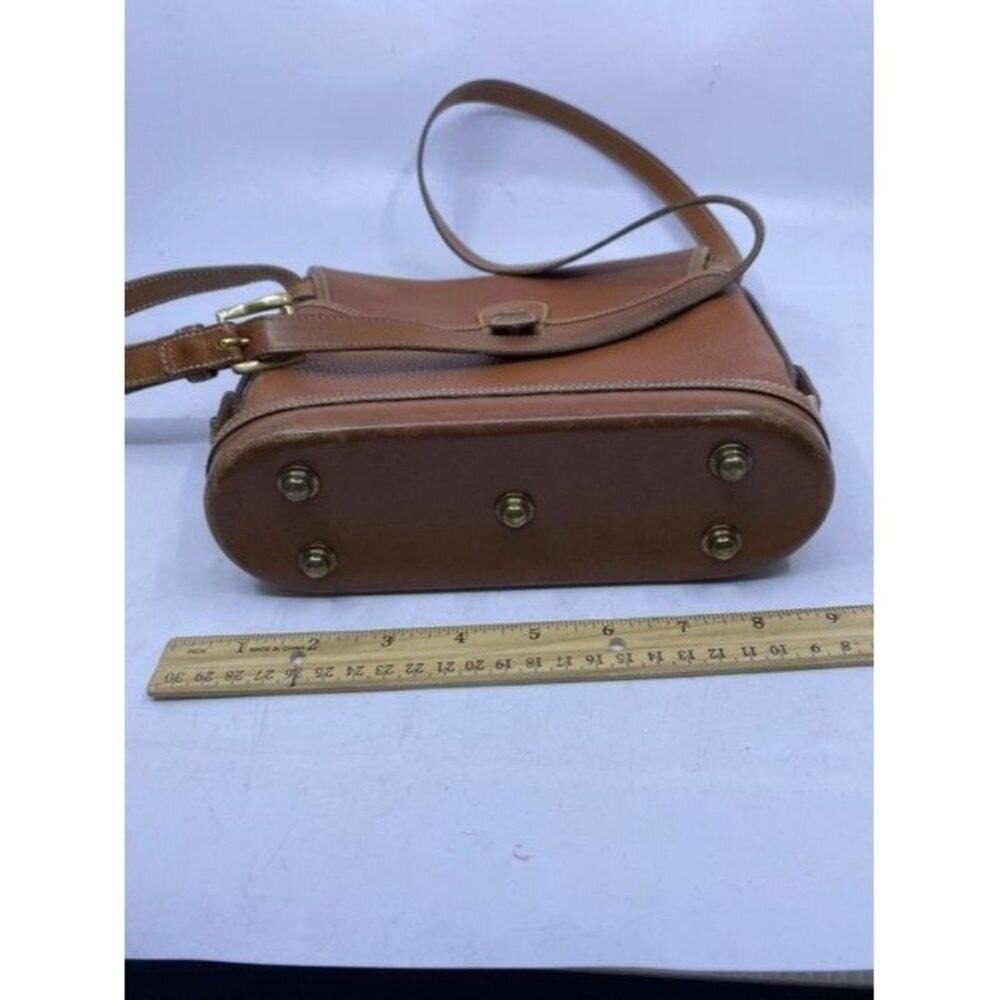 Dooney And Bourke Messenger W Vintage Unique W Feat Brown Leather Cross … - Picture 4 of 8